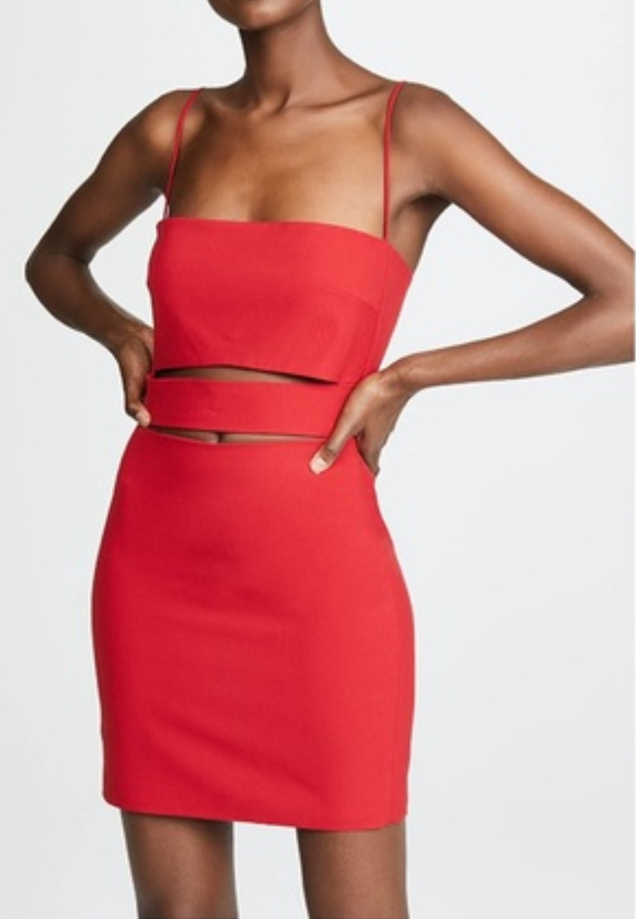 Michelle Mason red mini sheath dress Size 2 Cutout Cocktail Sexy Date Night
